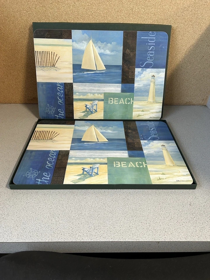 Place Mat set of 4 Jason Make The Occasion Coastal Breeze Beach scene Cape Cod - Image 3 of 4