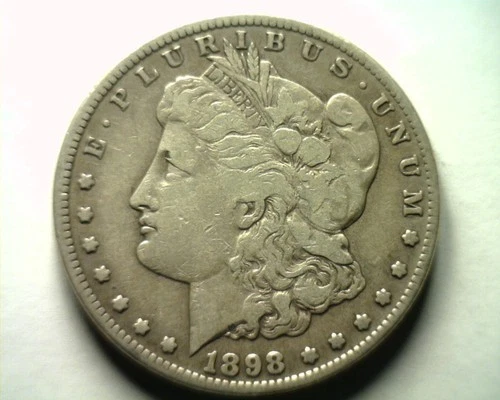 1898-S MORGAN SILVER DOLLAR VERY FINE VF NICE ORIGINAL COIN BOBS COINS FAST SHIP