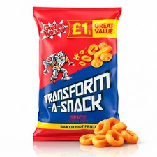 Golden Wonder Transform-A-Snack Spicy Full Box of 18  56g £1 Large Bags Crisps