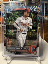 2025 Bowman Chrome 1st Hiverson Lopez Prospect Lazer Refractor Guardians G389
