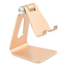 Adjustable Aluminum Alloy Cell Phone Stand, Tabletop Metal Phone Holder,Desktop