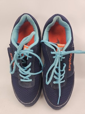 Vintage Kangaroos Women's Shoes Size 7 1/2 Blue Orange Zip Pocket Pass