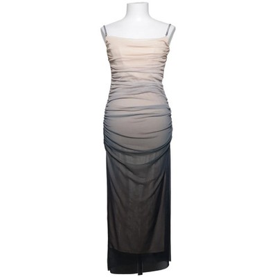 Zara, Abendkleid, Größe: M, Beige/Schwarz, Mesh, Damen #hWg