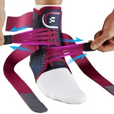 Fitomo Ankle Brace for Women Men with Quick Lace Up, Adjustable Figure 8 Comp...