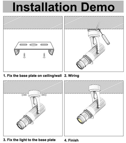 LED COB Ceiling Light Fixture Picture Spotlight Focus Lamp Adjustable Aperture - Picture 15 of 26