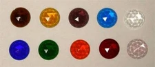 25mm 1" German Round Faceted Jewel - COBALT BLUE  