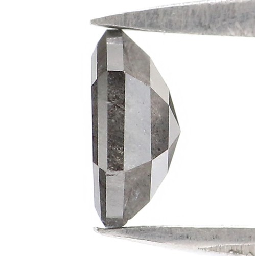 0.58 CT Natural Loose Hexagon Cut Diamond 5.70 MM Salt And Pepper Diamond NQ2453 - Afbeelding 4 van 8