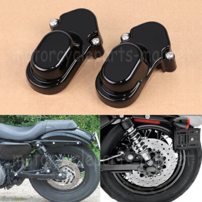 Paar Chrom Achsschrauben Abdeckung Vorne Achse Für Harley Sportster Touring Dyna
