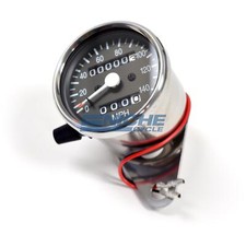 Mini Universal Motorcycle Mechanical 140 Mph Trip Speedo Speedometer Gauge 11