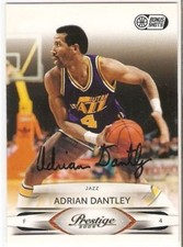 2009 PRESTIGE BONUS SHOTS BLACK SERIAL #5/100 AUTOGRAPH ADRIAN DANTLEY UTAH JAZZ