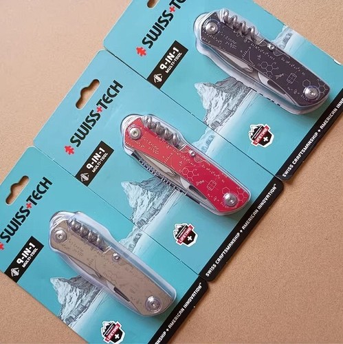 SWISS+TECH 9-IN-1 Multitool Pocket Knife Stainless Steel Tactical EDC Tool New - Picture 7 of 25