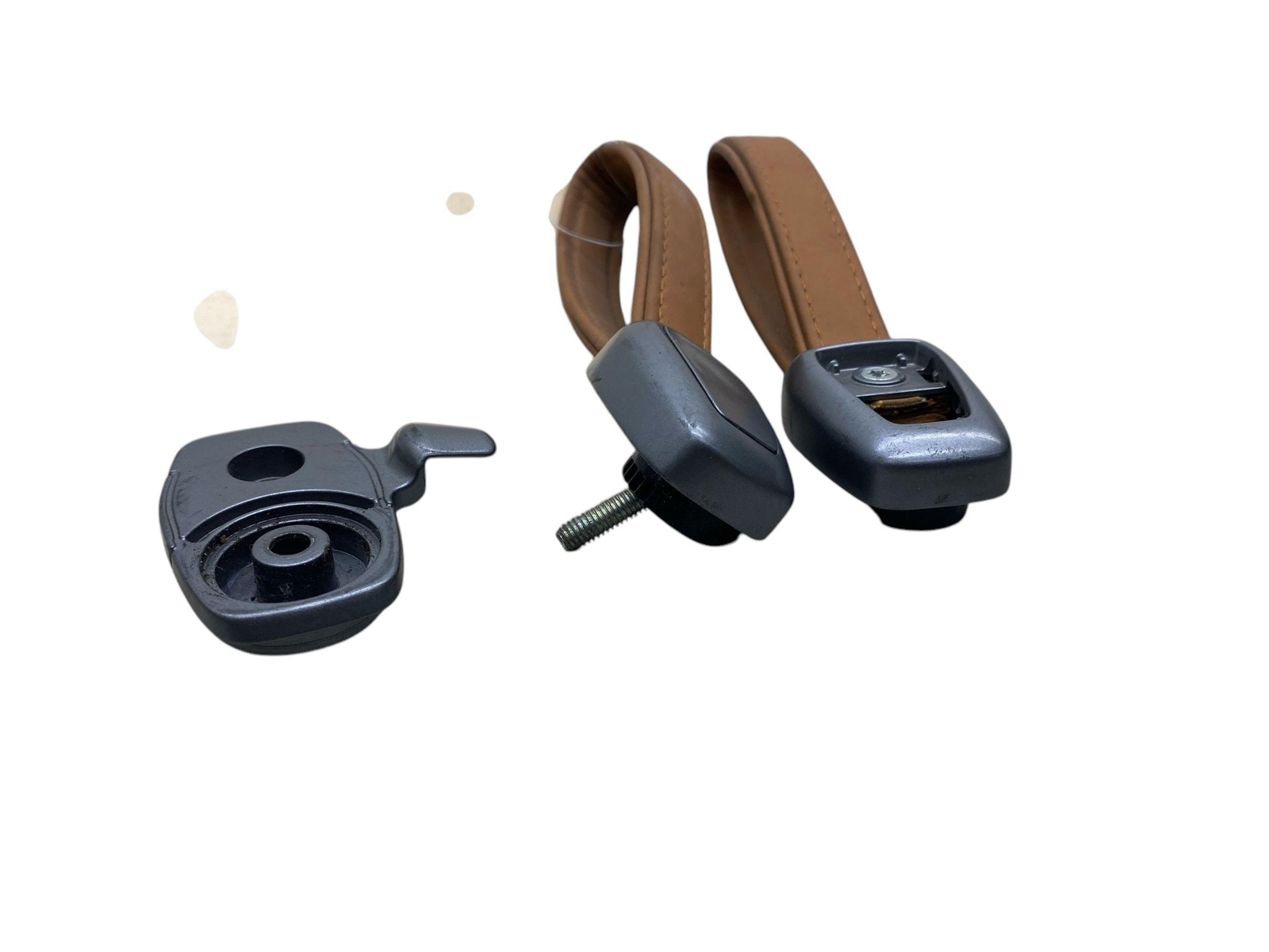 2017-2020 FERRARI GTC4LUSSO REAR ROOF GRAB HANDLE ASSIST STRAP SET CUOIO *NOTES*