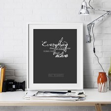 One Republic Inspirational Wall Art Print Motivational Quote Poster Decor Gift