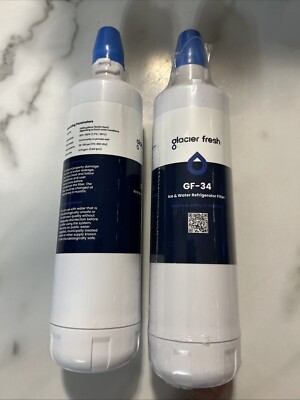 2 PACK Glacier fresh water filter GF-34 Replaces Sub-zero 7012333, UC15, UC15L