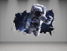 Astronaut Universe Sticker Peel and Stick Wall Decal OuterSpace Decoration Art