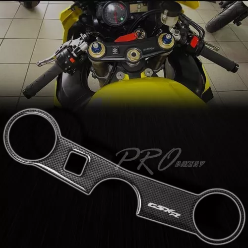 Almohadilla protectora triple árbol cubierta yugo mango 04-05 GSXR-600/750 aspecto fibra carbono - Imagen 3 de 3