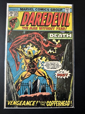 Daredevil #125 (1975) Marvel Bronze Age Comic Book Death Of Copperhead