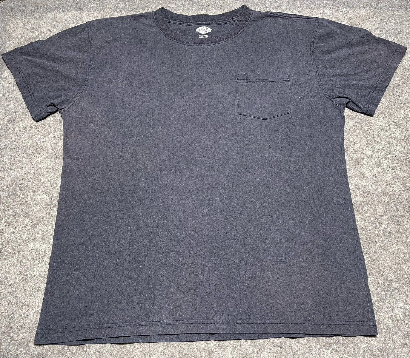 Dickies Fade Blue BLANK grunge Skater Low Key SMOKED out Y2K Shirt BAGGY XL Tall