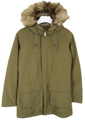 BOMBOOGIE Jacket Womens M (MEDIUM) Faux Fur Hooded Winter Coat