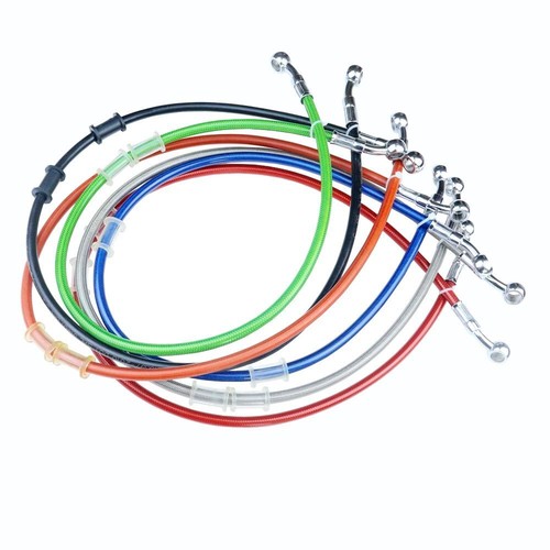 Motorcycle Dirt Bike Braided Brake Hose Line Brake Cable Hydraulic Banjo Pipe - Picture 2 of 23