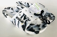 New Crocs Classic Marbled Slide Sandals Men's 5 , Women's 7 Black White 206879