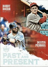 Dustin Pedroia / Bobby Doerr 2018  Panini Diamond Kings #PP2 Past and Present