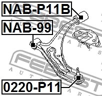 0220-P11 FEBEST Ball Joint for NISSAN