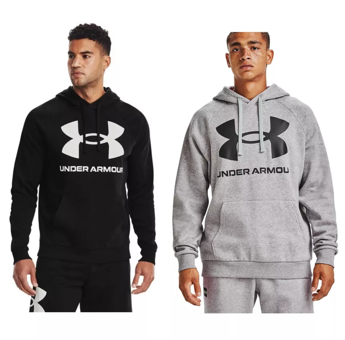 Under Armour Men s UA Rival Fleece Big Logo Hoodie Hoody Sweatshirt 1357093