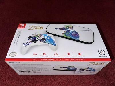 ZELDA Master Sword ENHANCED WIRED CONTROLLER +SLIM CASE NINTENDO SWITCH-OPEN BOX
