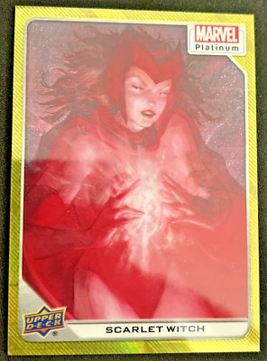 2023 UD Marvel Platinum YELLOW SPOTLIGHT Parallel #45 - SCARLET WITCH #259/399