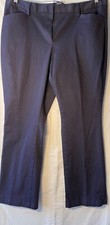 LANDS' END OUTFITTERS WOMEN'S 18 NAVY COTTON BLEND ANKLE PANTS, Mint Barely Worn