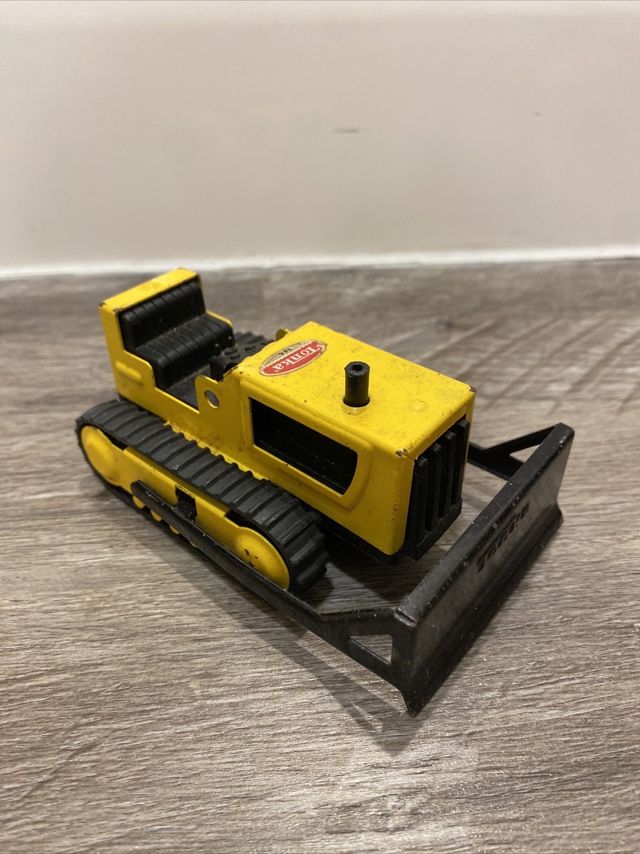 1969s Vintage Tonka Bulldozer Earthmover-Mini Yellow Pressed Steel