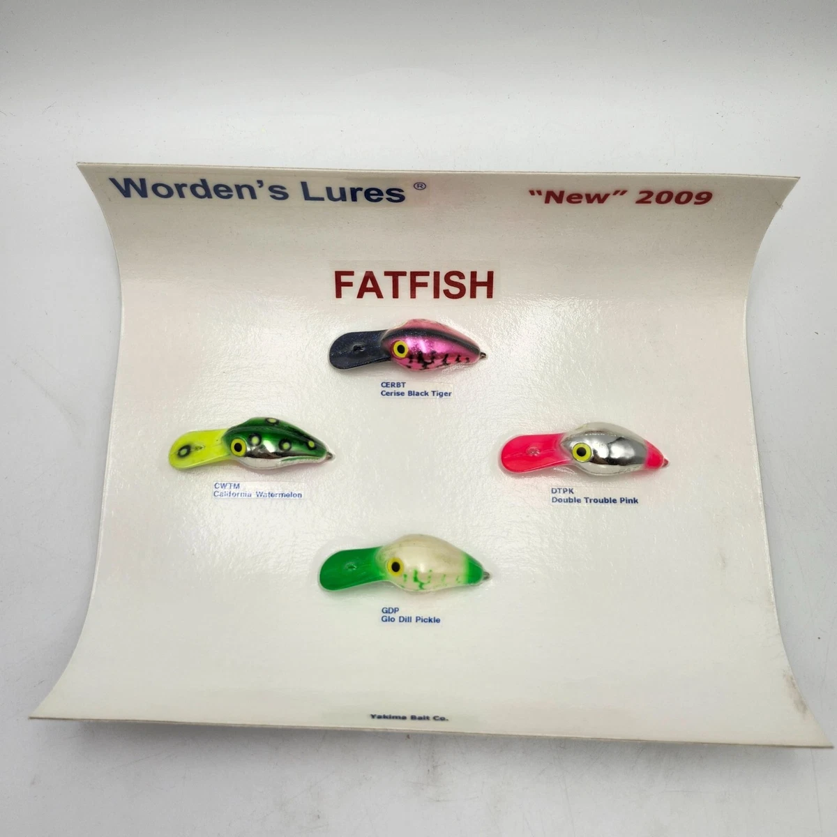 Présentoir Carte Leurres Yakima Fatfish – Vintage, US, Pour Show Ou Vendeur