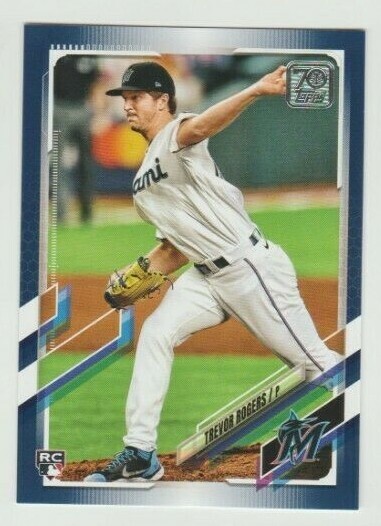 Trevor Rogers 2021 Topps Series 2 Royal Blue Parallel RC #563 Miami Marlins 🔥