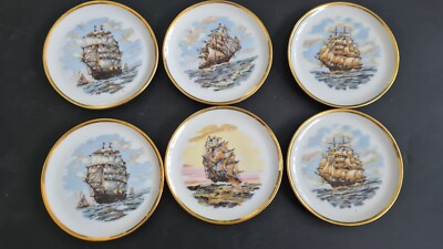 6 Untersetzer Dekoteller Bavaria Schumann Arzberg Segelschiffe
