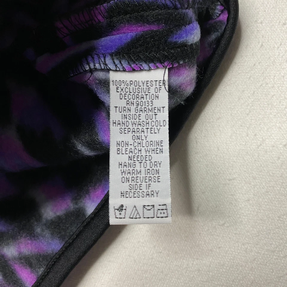 Chaqueta Bob Mackie para mujer talla L negra púrpura polar abotonada DE COLECCIÓN NUEVA Foto 4 de 4