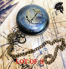 Antique Brass Pocket Compass Push Button Direction Compass Nautical Collectible