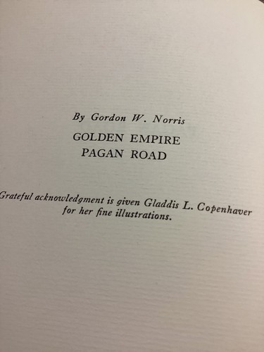 Pagan Road by Gordon W Norris copyright 1956 signed - Picture 5 of 8