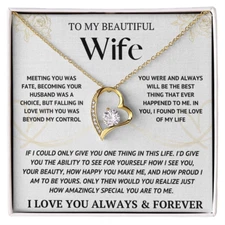 Custom To My Wife Necklace, Christmas Gifts For Women, Anniversary Gift For Wife