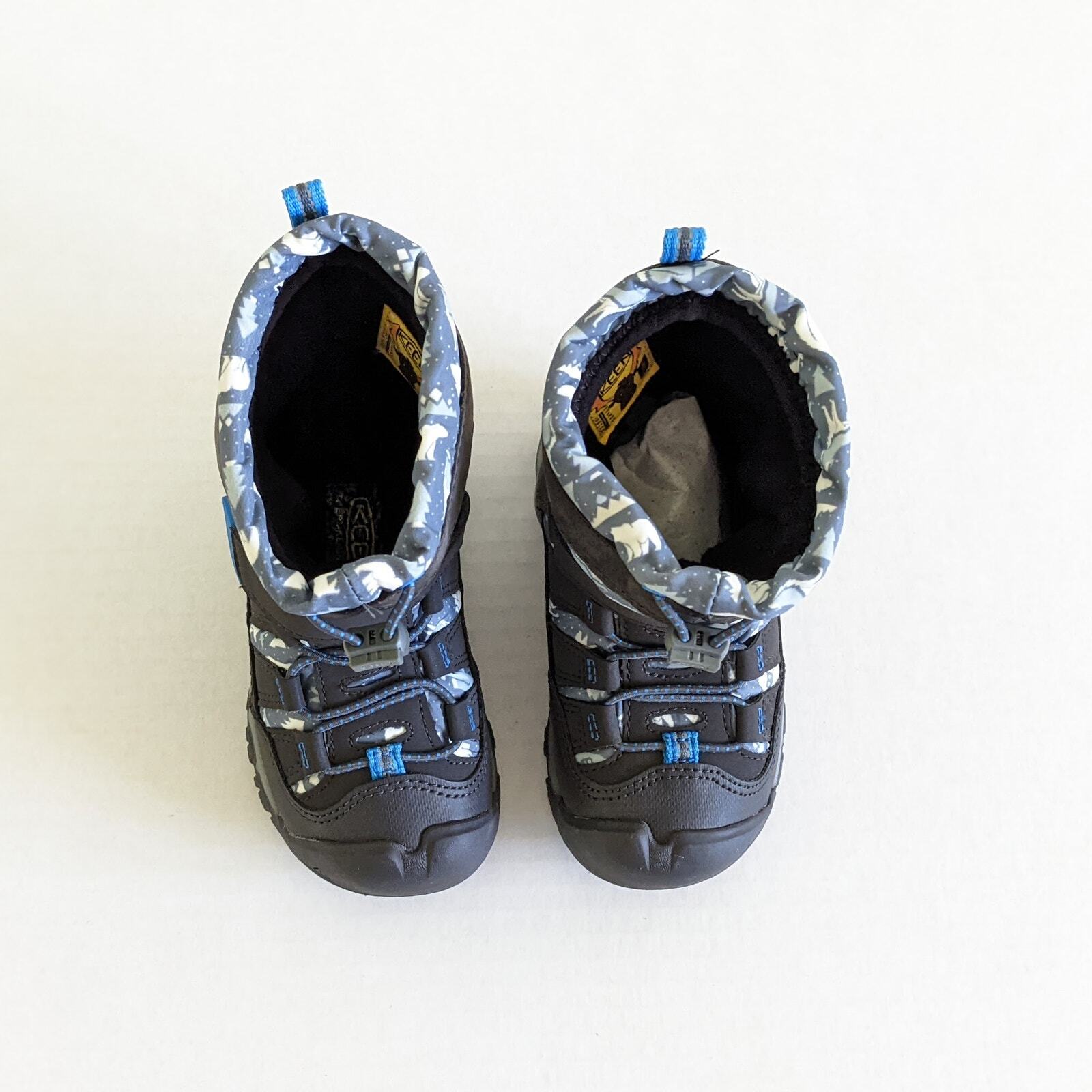 Stivali impermeabili Keen Winterport Neo DT taglia 8 bambino acciaio grigio blu brillante