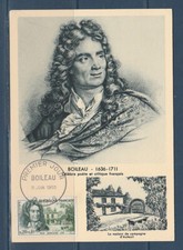 carte  1er jour  personnage   Boileau  75  Paris    1960