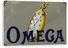 TIN SIGN Omega Watches Time Piece Jewelry Metal Décor Art Store Shop A532