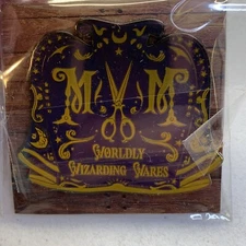 The Wizarding Trunk Harry Potter MM Shop Sign Pin Worldly Wizarding Wares
