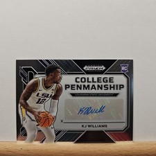 2023-24 Prizm Draft Basketball KJ Williams base College Penmanship AUTO RC 