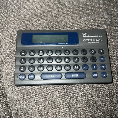 #ad 1D Seiko SII Pocket Word Power Dictionary Thesaurus WP 3000 Untested $8.99