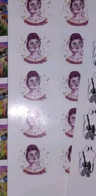 Vinyl Sticker Art Girly Watercolor 