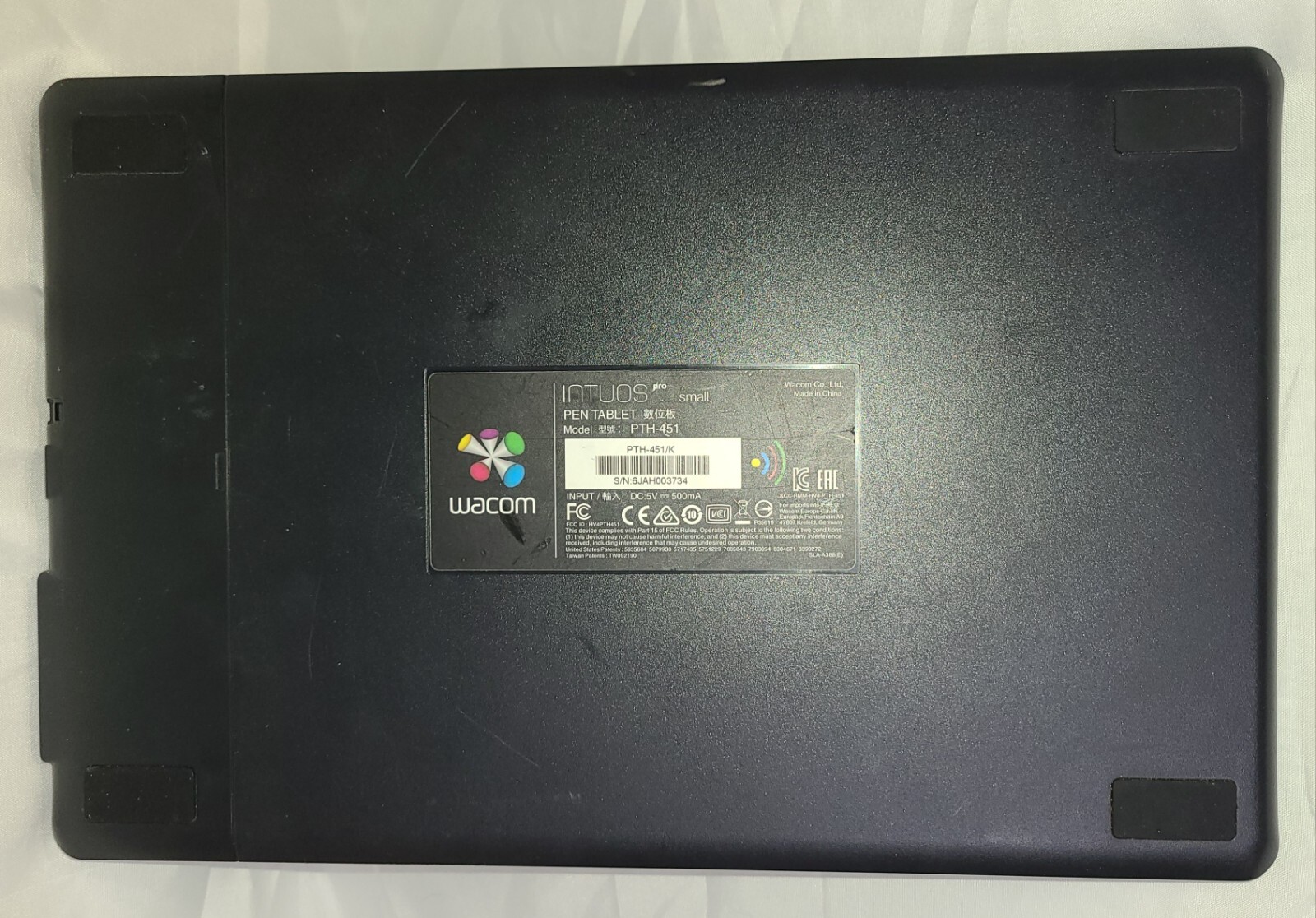 Wacom Intous Pro Small Pen Tablet PTH-451/k  /w Usb Cable & CD | No Pen 