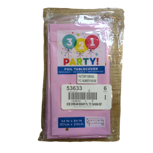 NEU 321 Party! Folie Tischdecke - Eis Geburtstag (6er Pack)