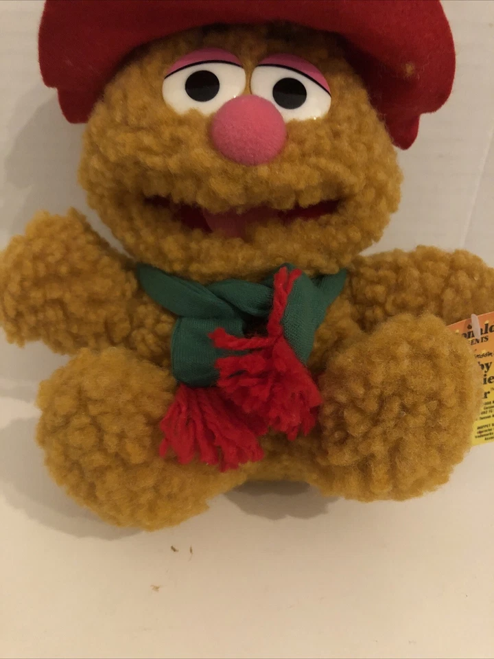 1988 Jim Henson Muppet Babies Doll Baby Fozzie Bear 8" Plush McDonald's Tag VTG - Image 3 of 4