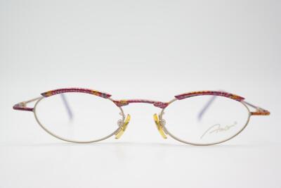 Vintage Brille Amor 447 Gold Mehrfarbig Oval Brillengestell eyeglasses